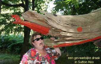 een gevaarloijke draak 
in Sutton Hoo